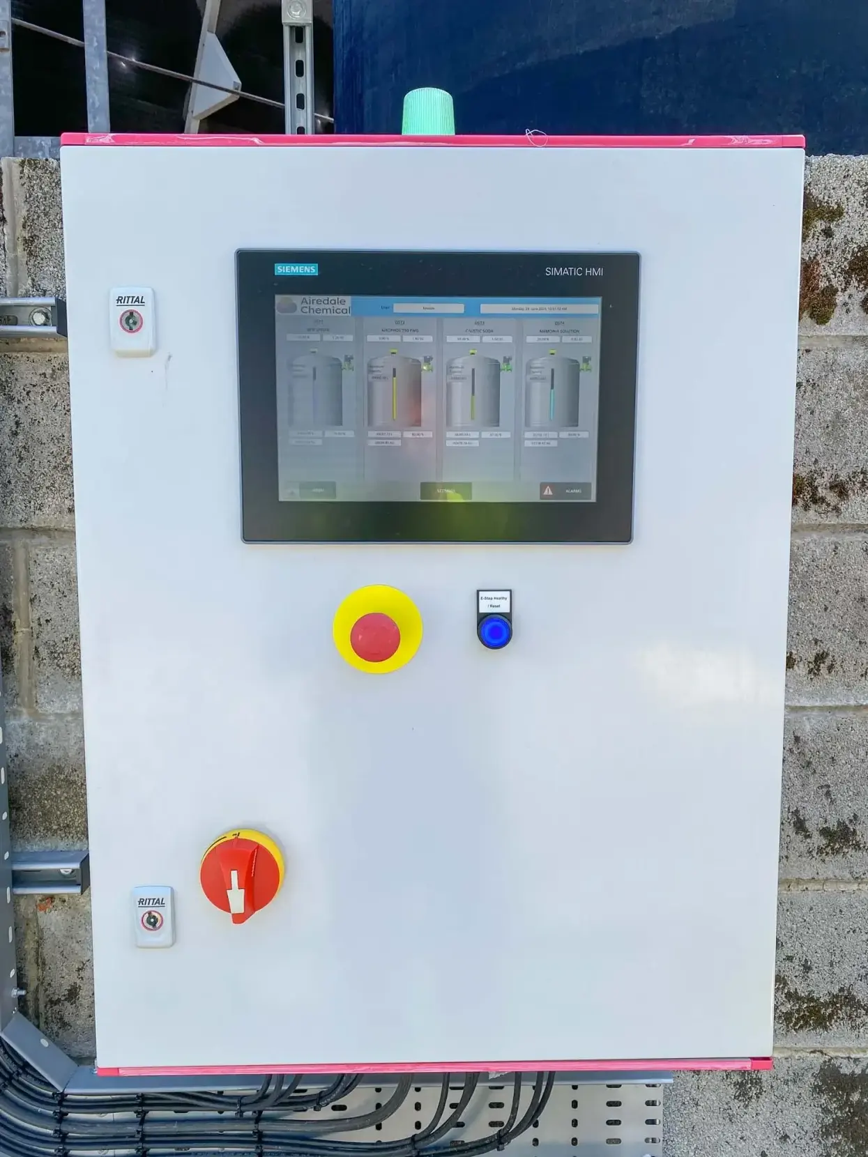 Nexus Automation Ltd Electrical installation on control panel outside door