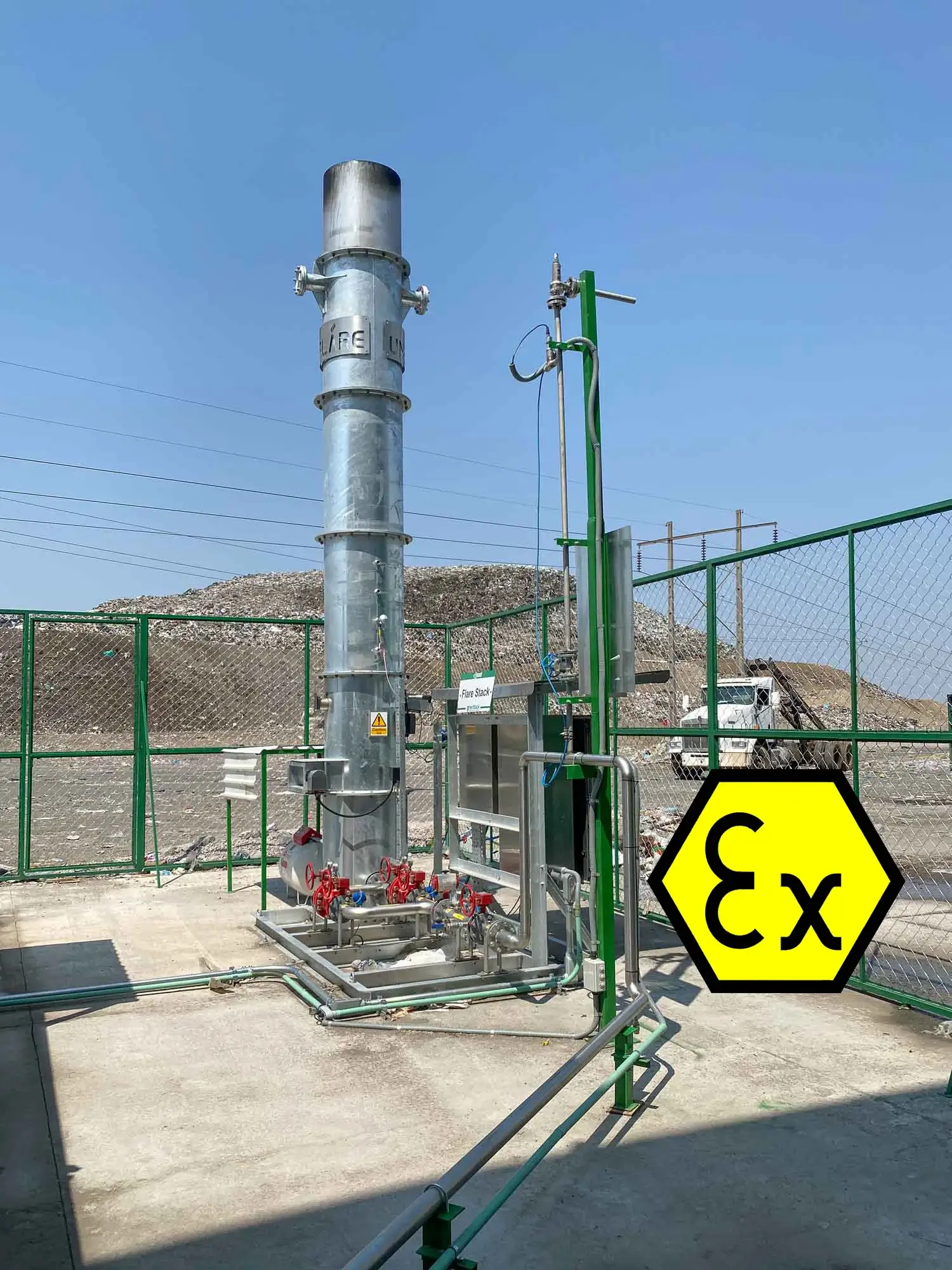 Nexus Automation Ltd Hazardous Environments external piping system with EX sign