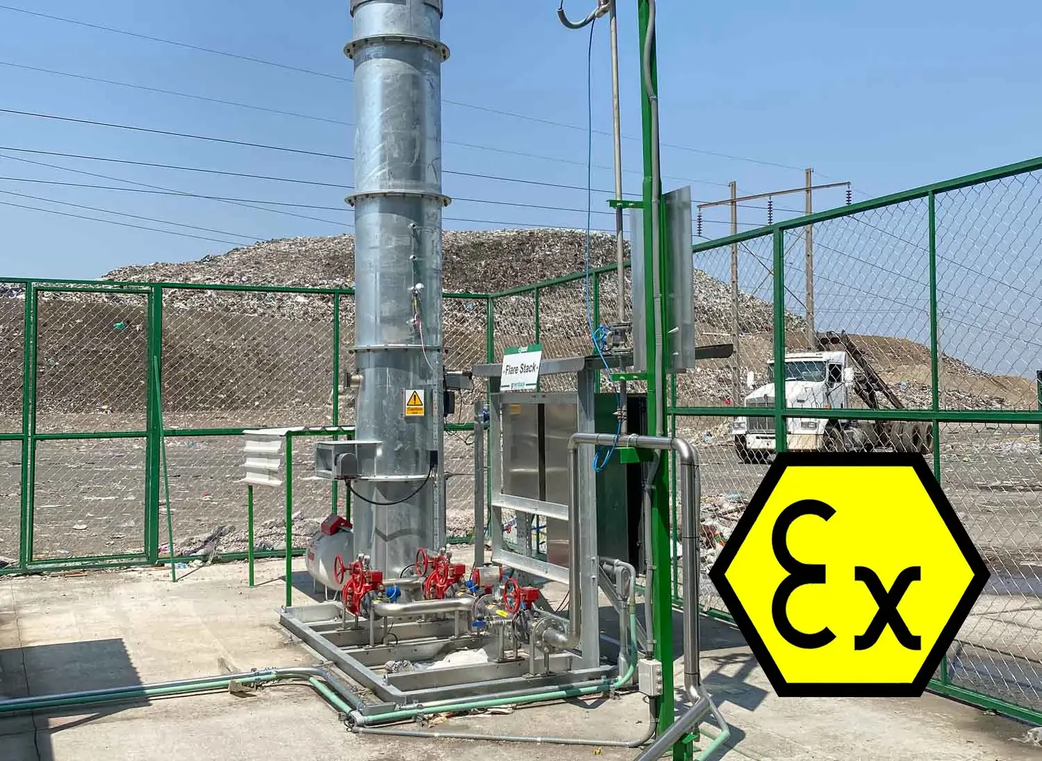 Nexus Automation Ltd Hazardous Environments external piping system with EX sign